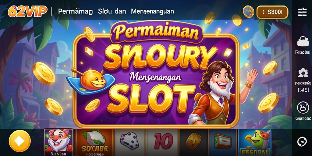 Tampilan gameplay menakjubkan dari 62VIP dengan suasana permainan Slot yang seru.
