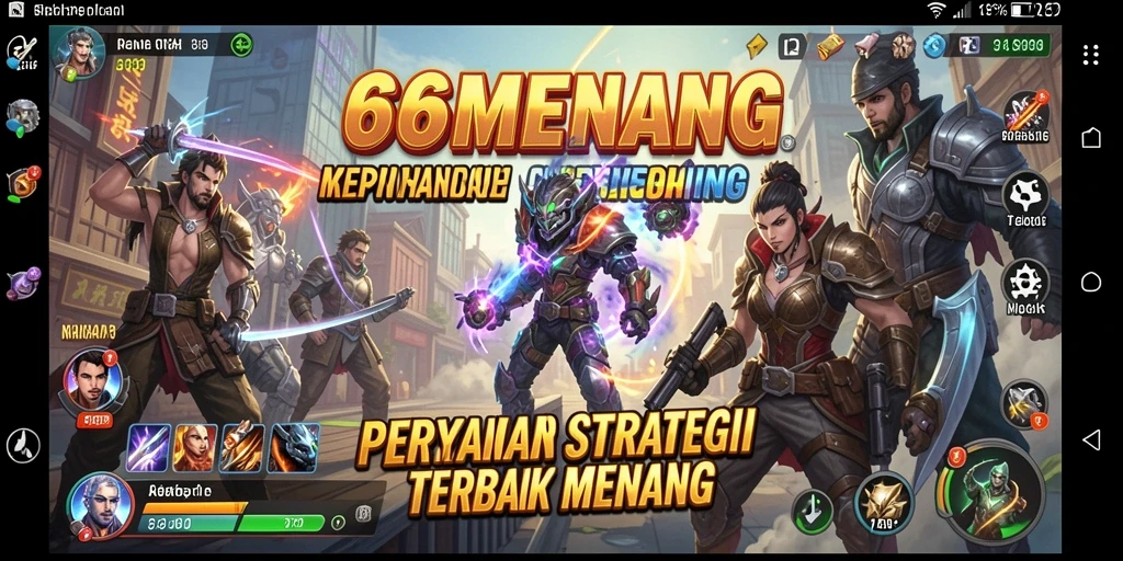 Screenshot gameplay 66MENANG menampilkan strategi dan pertarungan seru.