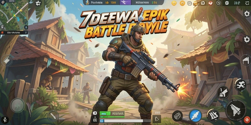 Gameplay seru dan mendebarkan dari game Battle Royale 7DEWA.