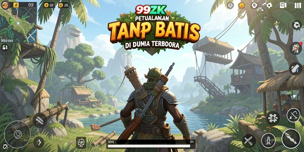 Screenshot gameplay 99ZK menampilkan petualangan seru di dunia terbuka.