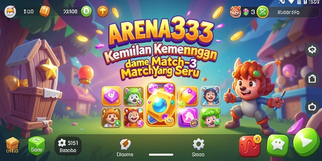 Tangkap momen seru gameplay Match-3 di ARENA333.