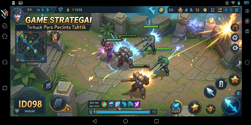 Tangkapan layar gameplay ID098 yang menampilkan strategi serangan yang mendebarkan.