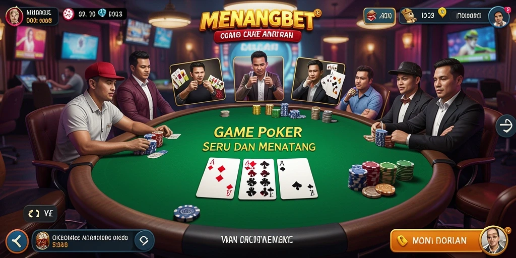 Gameplay seru dalam permainan Poker MENANGBET yang menyenangkan.