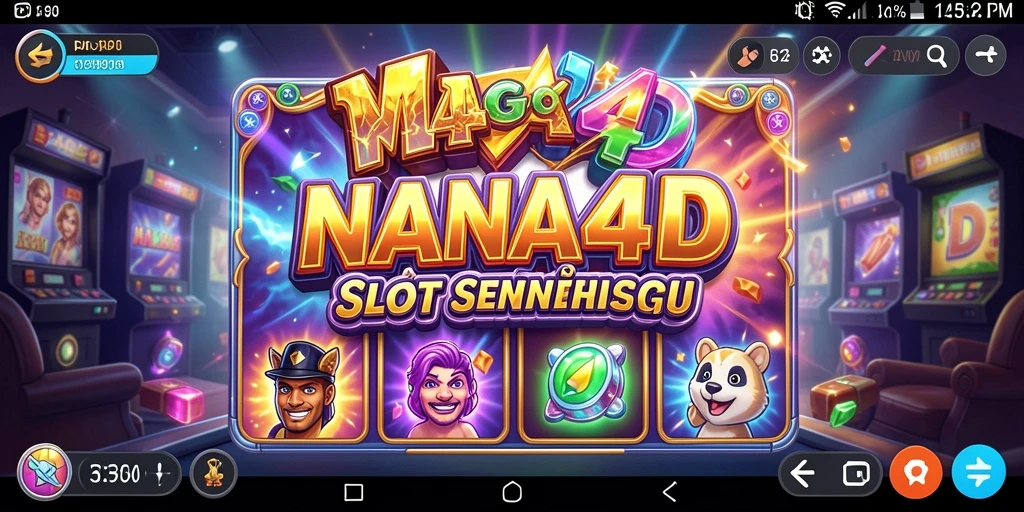 Tampilan gameplay NANA4D yang menampilkan slot penuh warna.