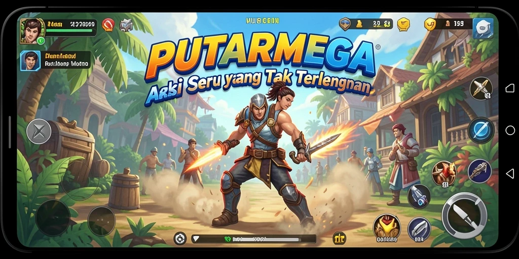 Tampilan spektakuler dari gameplay PUTARMEGA saat beraksi.