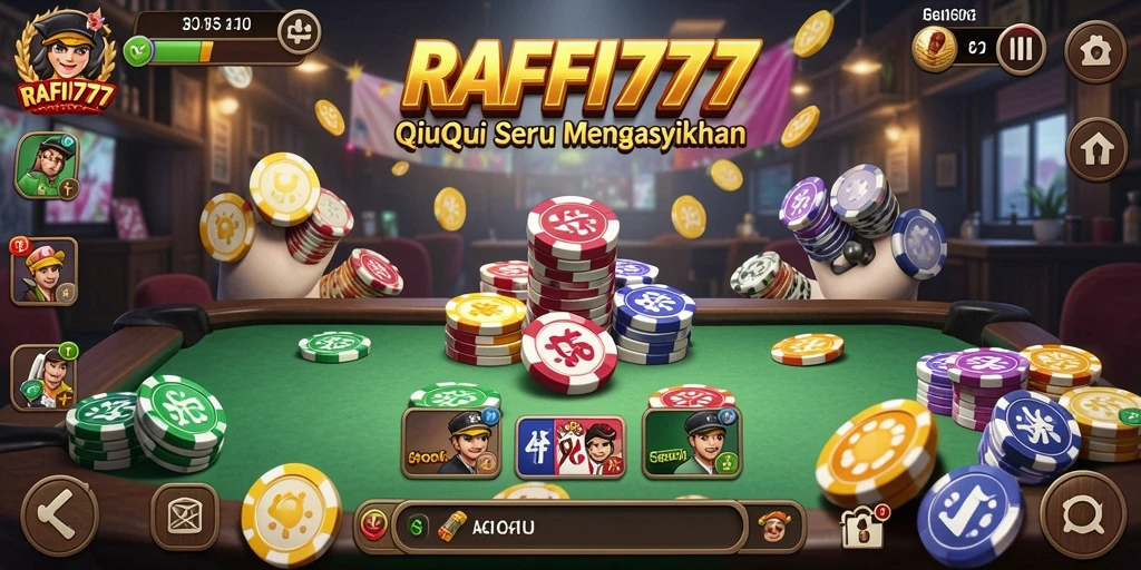 Tampilan gameplay QiuQiu yang seru di RAFFI777.