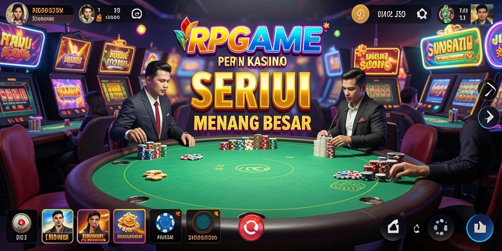 Tampilan screenshot RPGAME yang menunjukkan aksi seru permainan kasino.