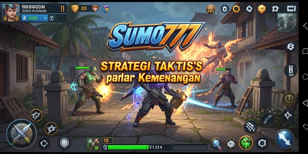 Tampilan gameplay menegangkan dalam SUMO777 yang penuh strategi.