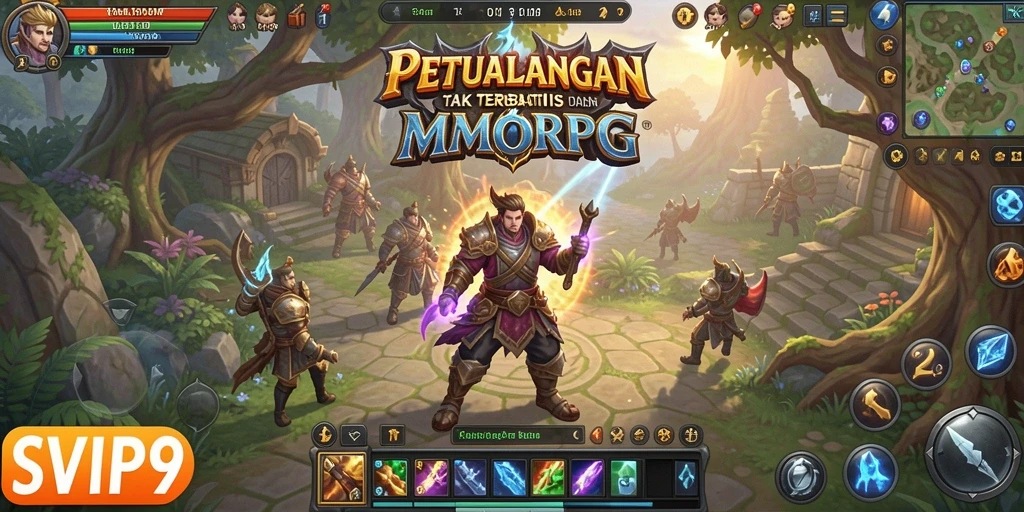 Tangkapan layar gameplay SVIP9 yang menampilkan petualangan seru dalam dunia MMORPG.